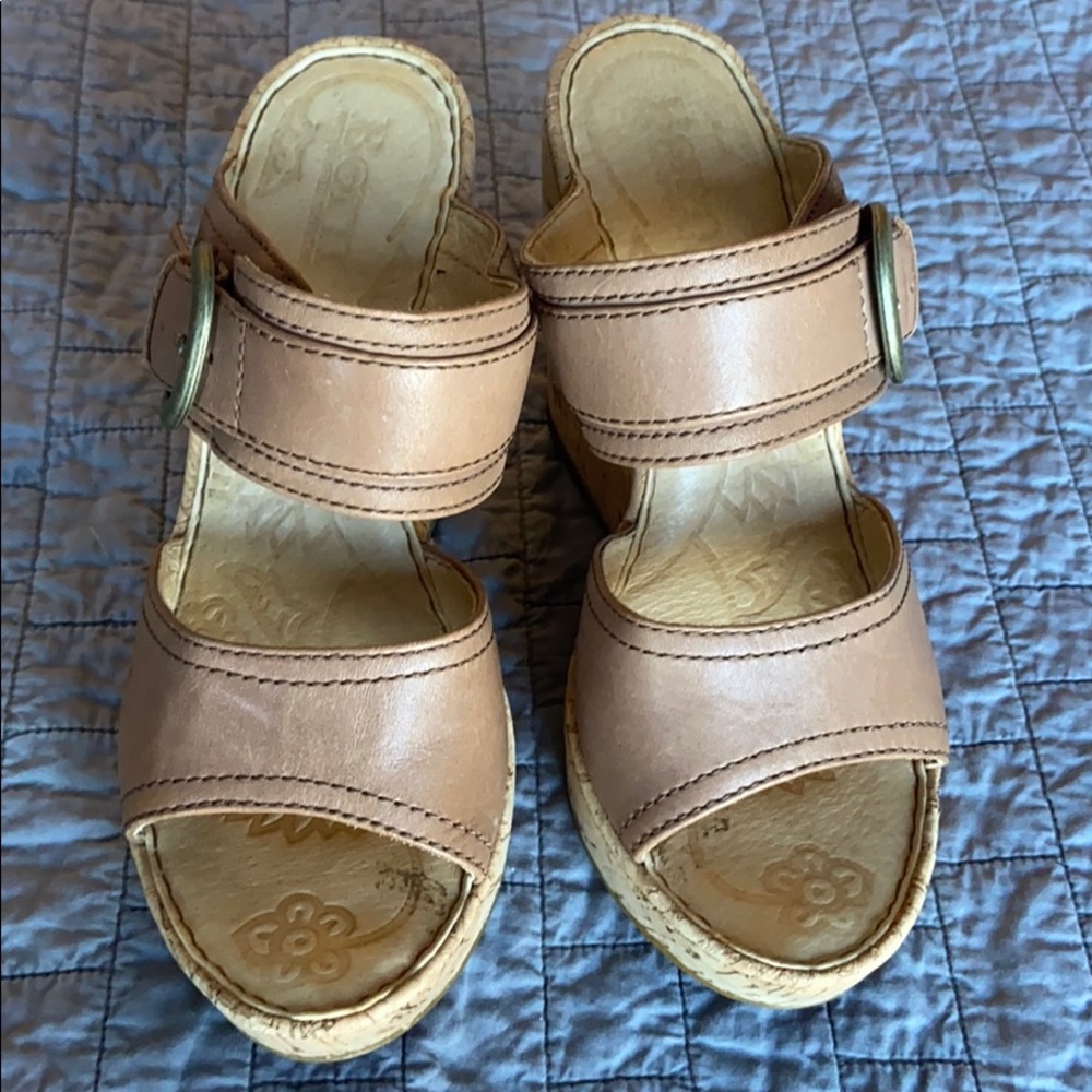 Born high heel wedge sandals